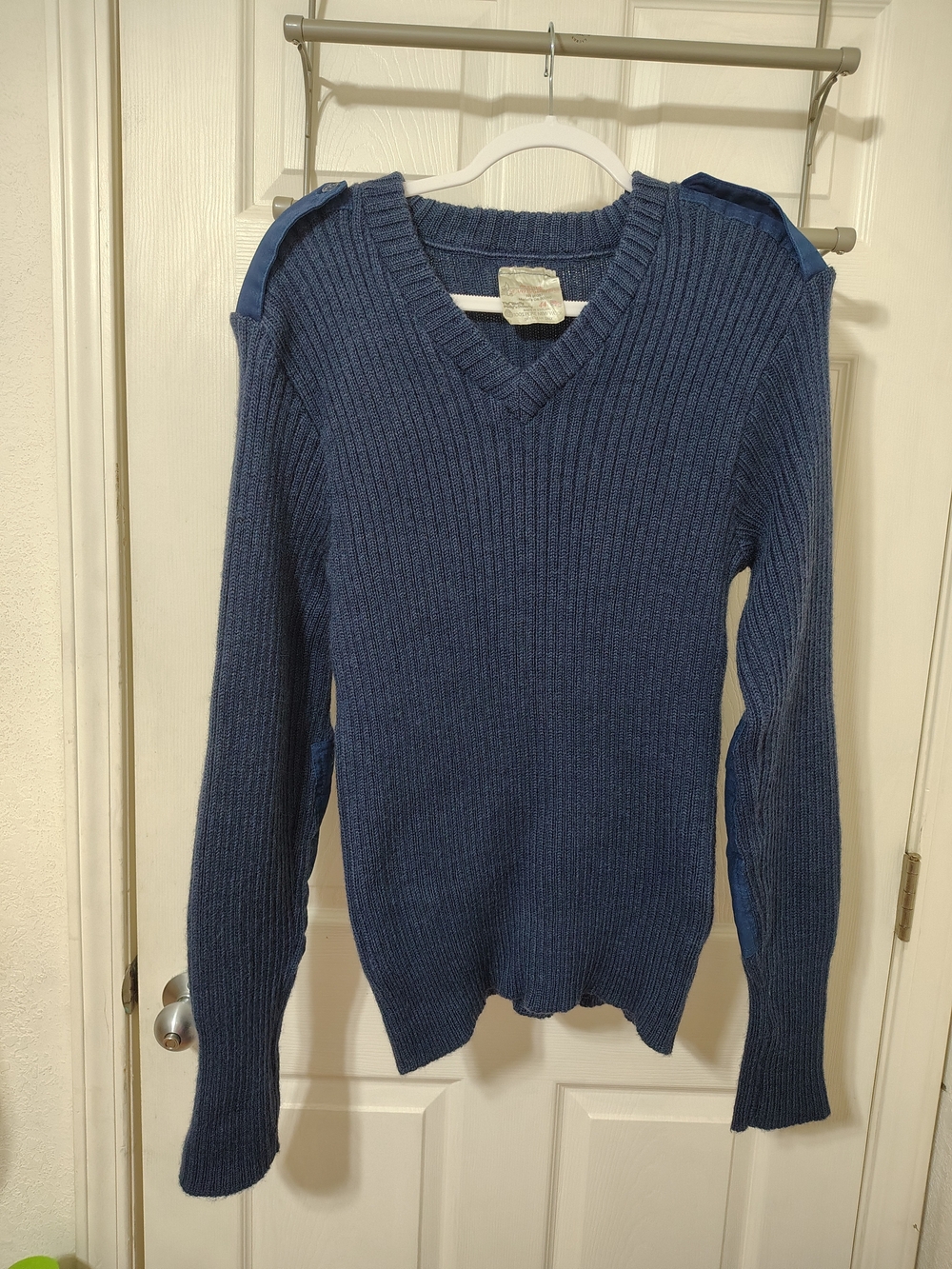 Vtg 1983 Brigade Quartermasters "Woolly Pully" Sweater Mens 44 (Large) Navy Blue